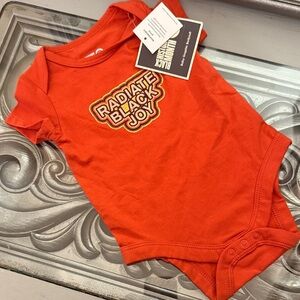 Radiate Black Joy 0-3 Months Red Baby Onesie